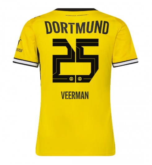 Borussia Dortmund Joey Veerman #25 Domácí Dres pro Dámské 2026-27 Krátký Rukáv Borussia Dortmund Joey Veerman #25 Domácí Dres pro Dámské 2026-27 Krátký Rukáv